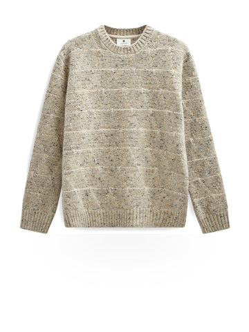Anerkjendt Aksinus Heavy Wool Knit - Maglieria Uomo - Light Grey Mel