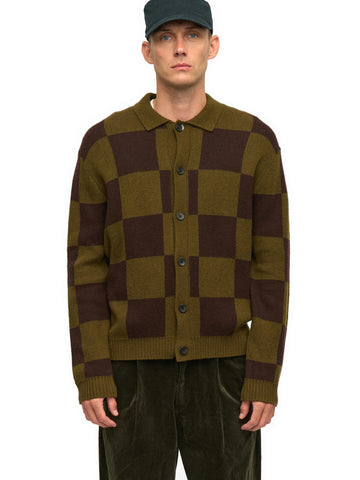 Anerkjendt Aksinus Check Merino Knit - Maglieria Uomo - Forest Night