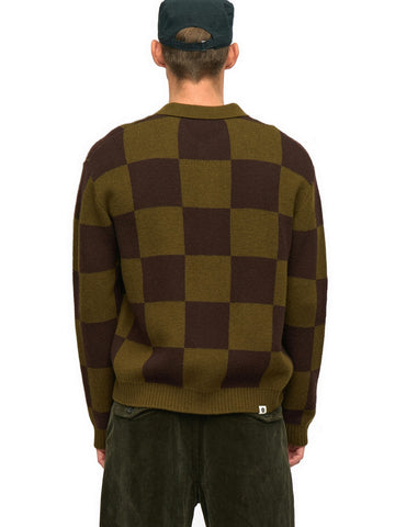 Anerkjendt Aksinus Check Merino Knit - Maglieria Uomo - Forest Night