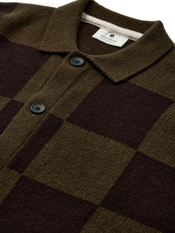 Anerkjendt Aksinus Check Merino Knit - Maglieria Uomo - Forest Night