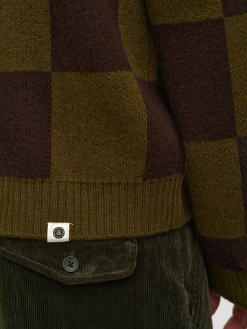 Anerkjendt Aksinus Check Merino Knit - Maglieria Uomo - Forest Night