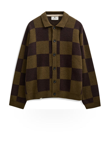 Anerkjendt Aksinus Check Merino Knit - Maglieria Uomo - Forest Night