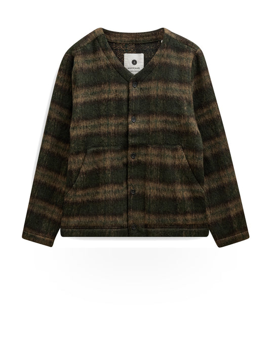 Anerkjendt Akdan Heavy Twill Check Overshirt - Camicie Uomo - Verde