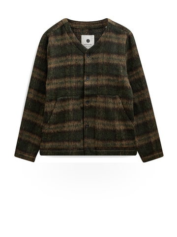 Anerkjendt Akdan Heavy Twill Check Overshirt - Camicie Uomo - Verde