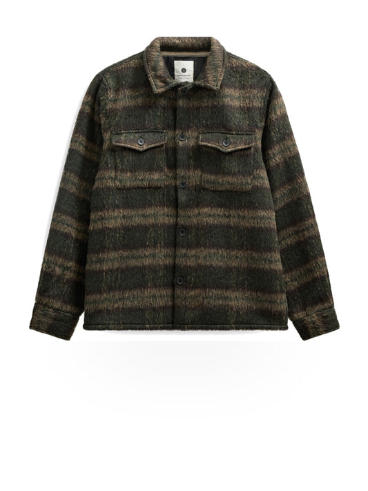 Anerkjendt Akoscar Heavy Twill Check Overshirt - Camicie Uomo - Verde
