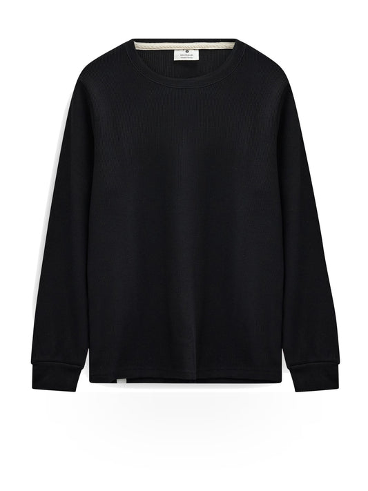 Anerkjendt Akkikki Waffle Ls Tee - T-Shirt Uomo - Grigio