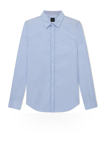Armani Exchange Shirt - Camicie Uomo - Light Blue Oxford