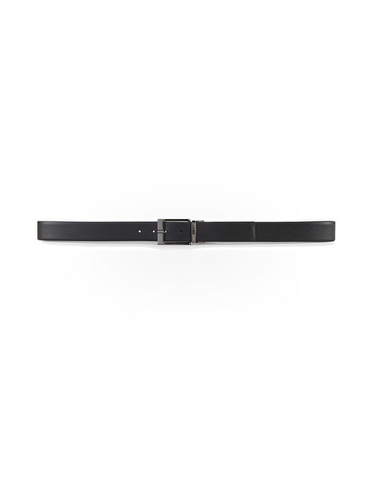 Armani Exchange Tongue Belt - Cinture Uomo - Black/dark Brown