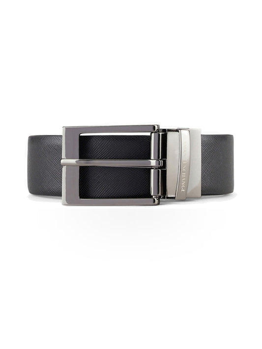 Armani Exchange Tongue Belt - Cinture Uomo - Black/dark Brown