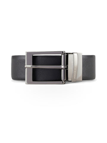 Armani Exchange Tongue Belt - Cinture Uomo - Black/dark Brown