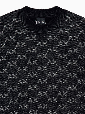 Armani Exchange Pullover - Maglieria Uomo - Black/alloy Ax Small