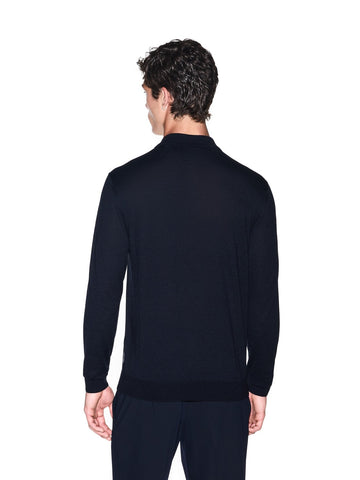 Armani Exchange Knit Polo - T-Shirt Uomo - Blu