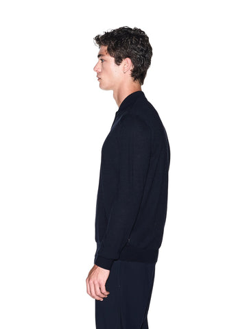 Armani Exchange Knit Polo - T-Shirt Uomo - Blu