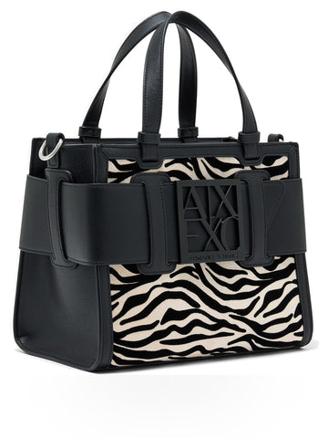 Armani Exchange Shopping Bag - Borse Donna - Black/Script