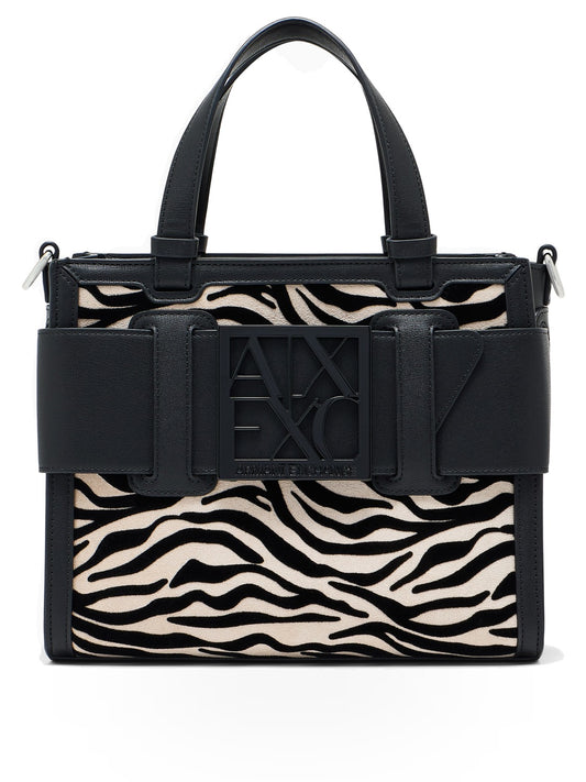 Armani Exchange Shopping Bag - Borse Donna - Black/Script