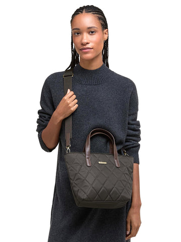 Barbour Mini Quilted Tote Bag - Borse Donna - Fango