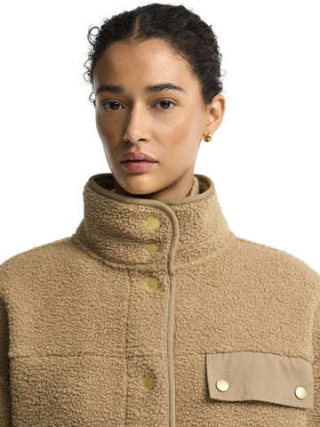 Barbour Mabel Fleece - Felpa Donna - Cammello