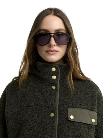 Barbour Mabel Fleece - Felpe Donna - Verde Militare
