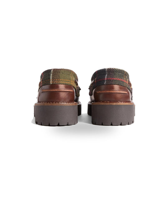 Barbour Darras Boat Shoe - Scarpe Basse Donna - Brown/Classic Tartan