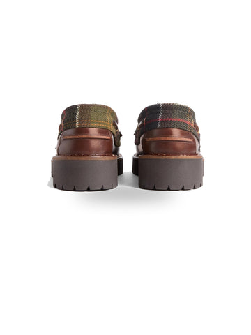 Barbour Darras Boat Shoe - Scarpe Basse Donna - Brown/Classic Tartan