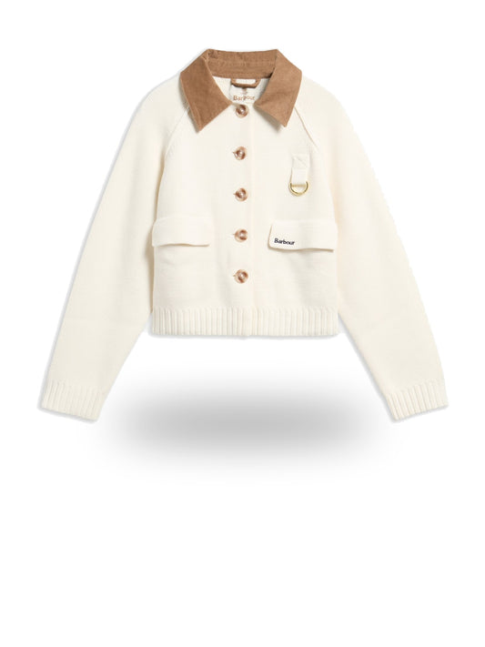 Barbour Alverstone Knitted Cardigan - Maglieria Donna - Ecru