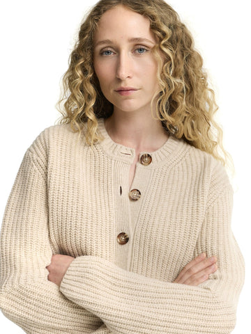 Barbour Adalyn Knitted Cardigan - Maglieria Donna - Sabbia