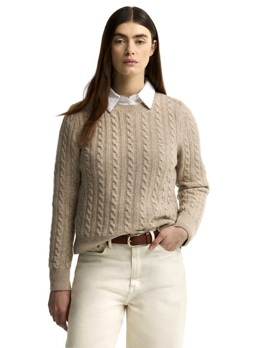 Barbour Ashdown Knitted Jumper - Maglieria Donna - Sabbia