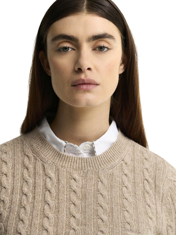 Barbour Ashdown Knitted Jumper - Maglieria Donna - Sabbia