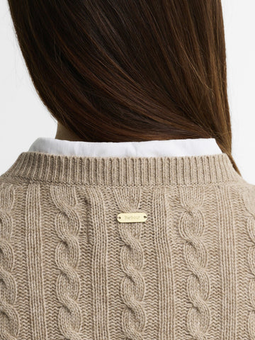 Barbour Ashdown Knitted Jumper - Maglieria Donna - Sabbia