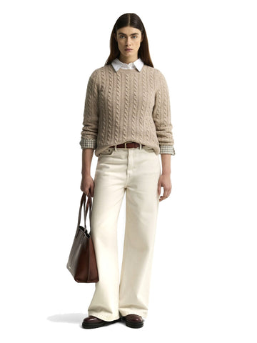Barbour Ashdown Knitted Jumper - Maglieria Donna - Sabbia