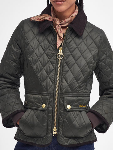 Barbour Fitted Beadnell Quilt - Capospalla Donna - Verde Militare