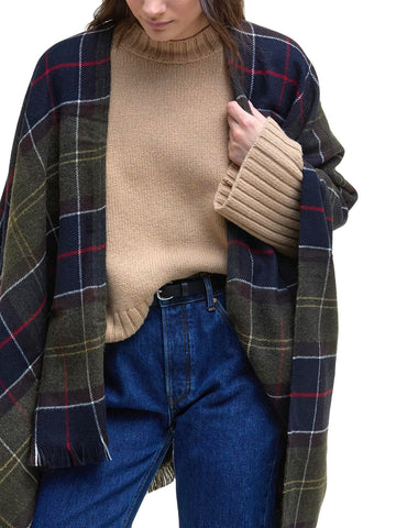 Barbour Staffin Tartan Serape - Capospalla Donna - Verde/Rosso