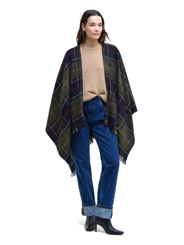 Barbour Staffin Tartan Serape - Capospalla Donna - Verde/Rosso