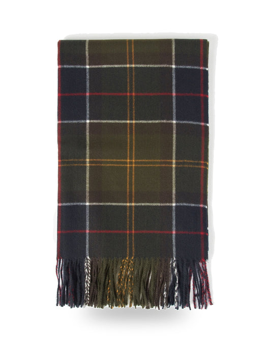 Barbour Stanway Tartan Wrap - Sciarpe E Foulard Donna - Verde/Rosso