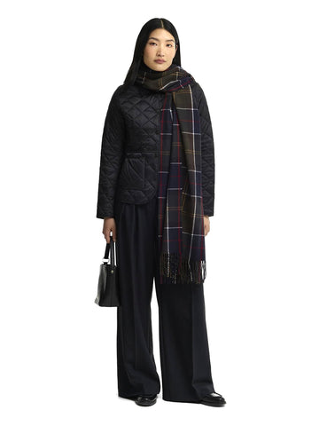Barbour Stanway Tartan Wrap - Sciarpe E Foulard Donna - Verde/Rosso
