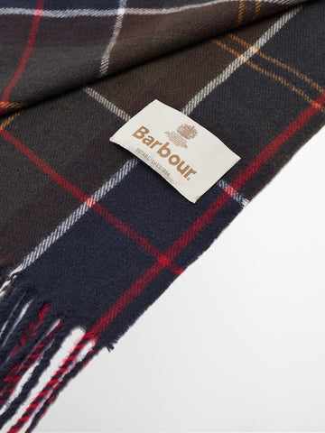Barbour Stanway Tartan Wrap - Sciarpe E Foulard Donna - Verde/Rosso