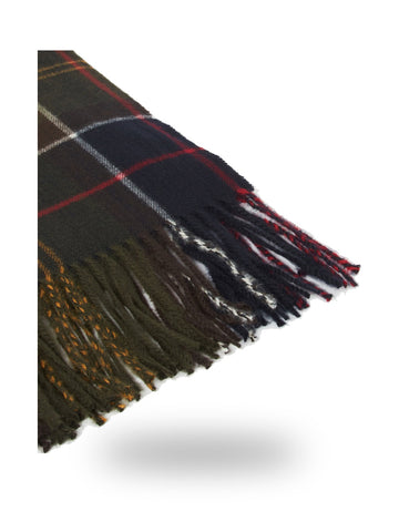 Barbour Stanway Tartan Wrap - Sciarpe E Foulard Donna - Verde/Rosso