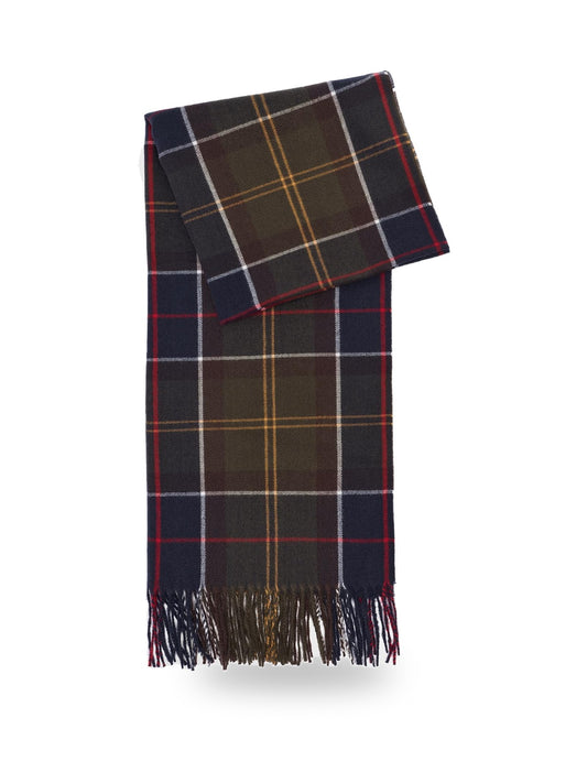 Barbour Stanway Tartan Wrap - Sciarpe E Foulard Donna - Verde/Rosso