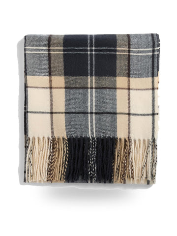 Barbour Stanway Tartan Wrap - Sciarpe E Foulard Donna - Blu/Panna