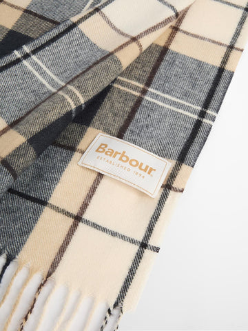 Barbour Stanway Tartan Wrap - Sciarpe E Foulard Donna - Blu/Panna