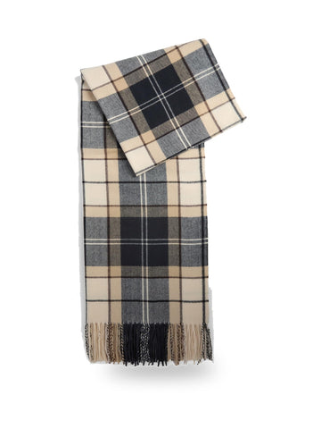 Barbour Stanway Tartan Wrap - Sciarpe E Foulard Donna - Blu/Panna