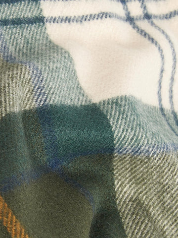 Barbour Stanway Tartan Wrap - Sciarpe E Foulard Donna - Verde/Blu