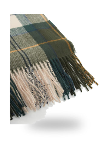 Barbour Stanway Tartan Wrap - Sciarpe E Foulard Donna - Verde/Blu
