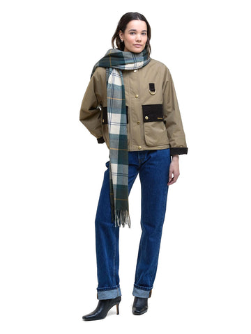 Barbour Stanway Tartan Wrap - Sciarpe E Foulard Donna - Verde/Blu