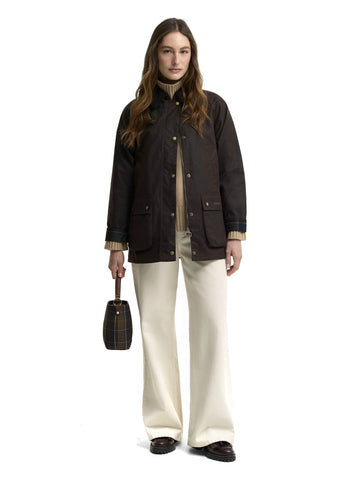 Barbour Acorn Wax Jacket - Capospalla Donna - Testa Di Moro
