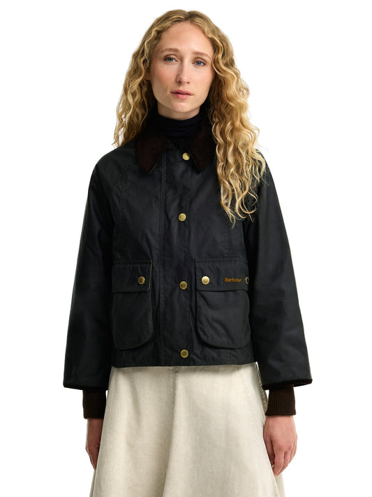 Barbour Cropped Beadnell Wax - Capospalla Donna - Verde Scuro