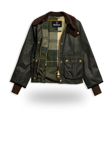 Barbour Cropped Beadnell Wax - Capospalla Donna - Verde Scuro