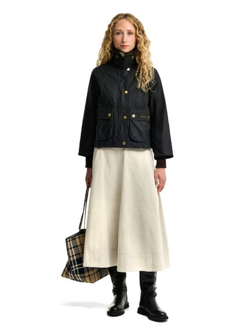 Barbour Cropped Beadnell Wax - Capospalla Donna - Verde Scuro