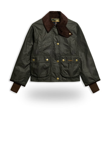 Barbour Cropped Beadnell Wax - Capospalla Donna - Verde Scuro