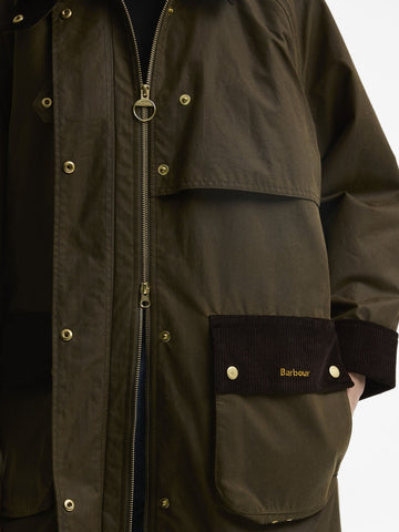 Barbour Kirklees Wax Jacket - Capospalla Donna - Verde Militare